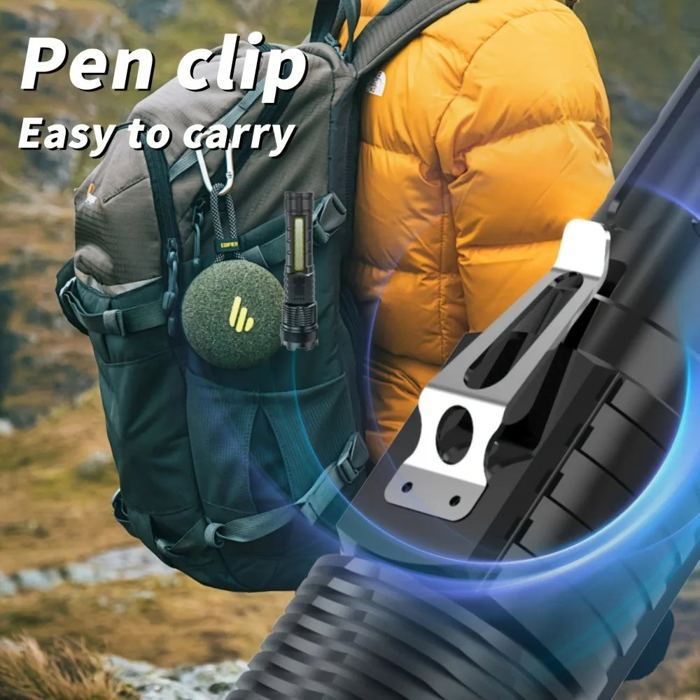 Rechargeable Zoomable Flashlights for Emergency and Camping
