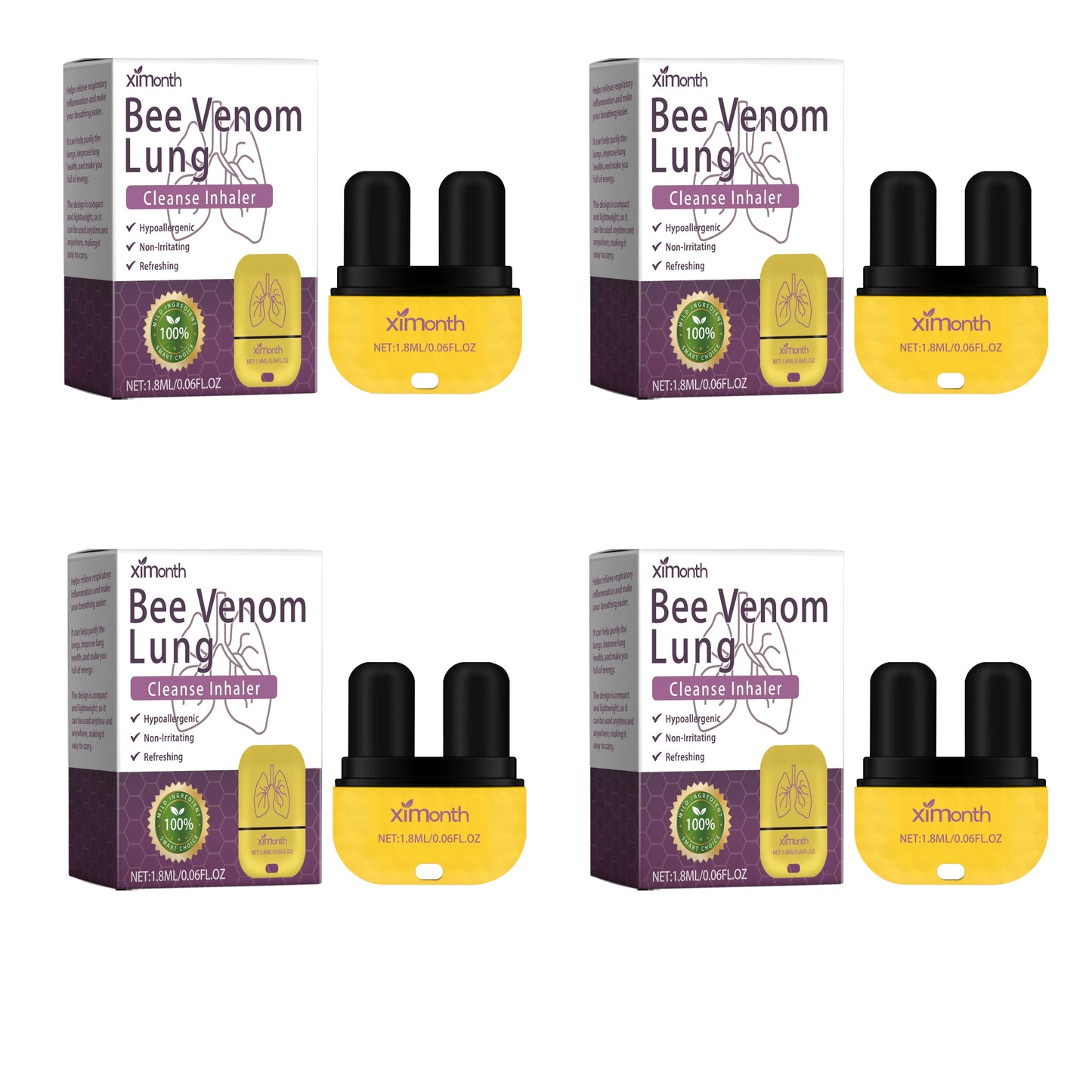 Bee Venom Lung Cleanse Nasal Inhaler Set 4 Pieces
