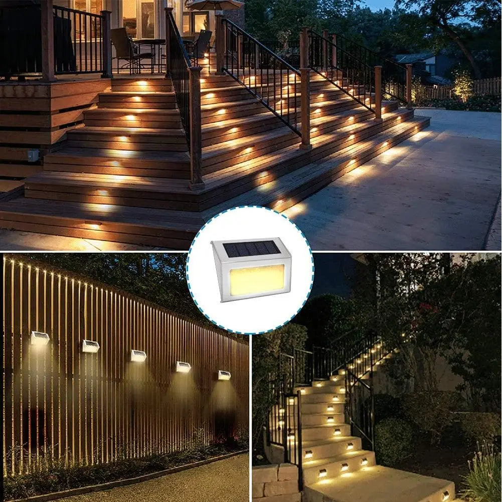 Solar LED Step and Deck Light for Outdoor Pathways and Camping
