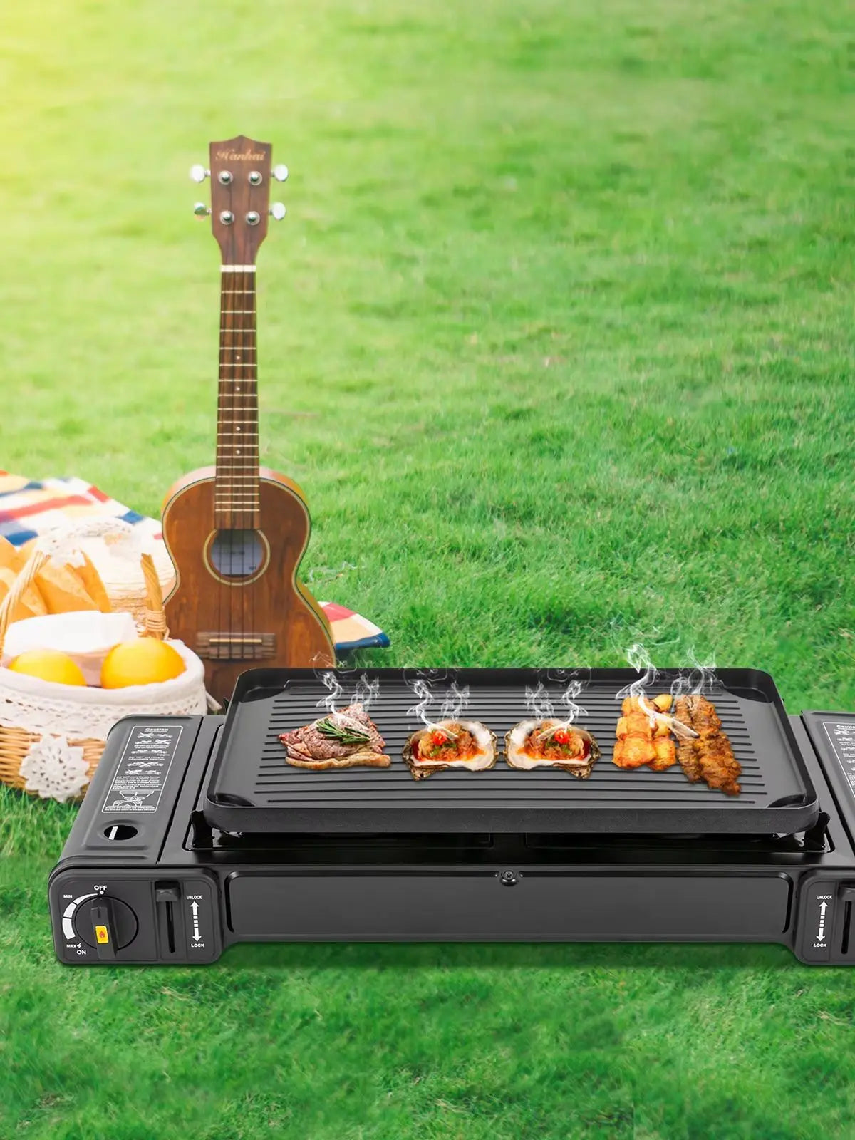 Portable Two Burner Gas Camping Stove