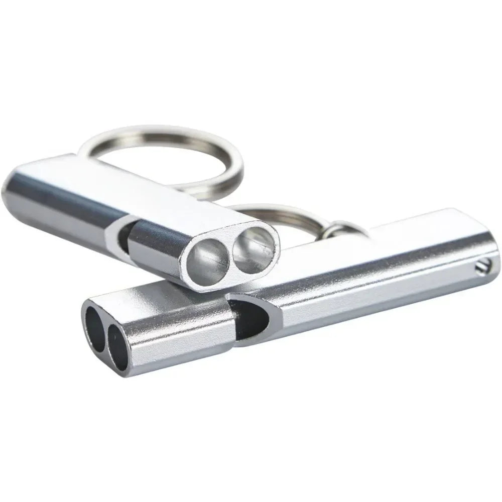 2 or 4 Loud Emergency Whistles with Lanyard and Keychain