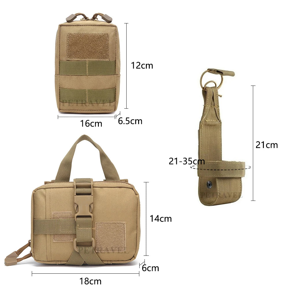 Military Dog Harness and Leash Set with Bags