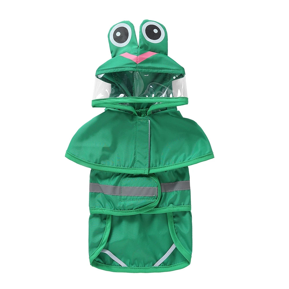 Reflective Waterproof Hooded Dog Raincoat for Large Dogs
