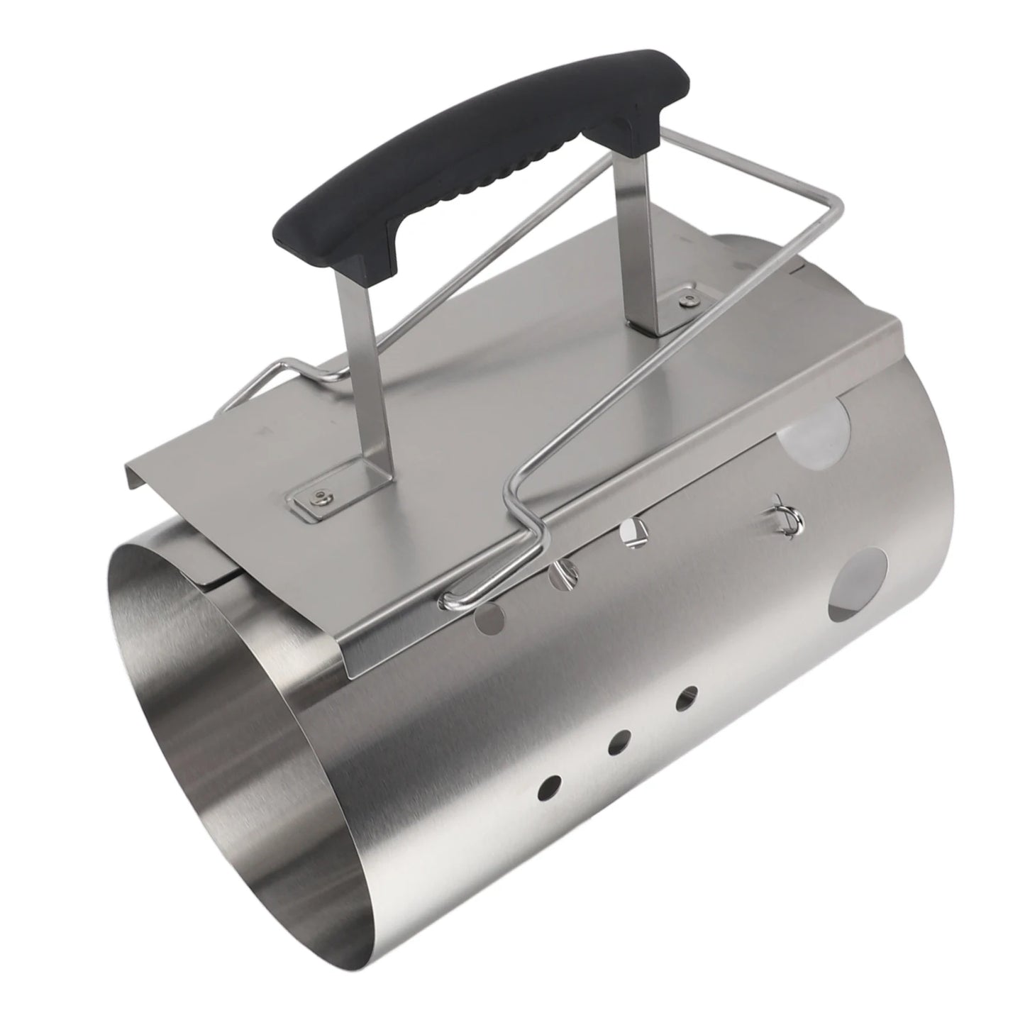 Stainless Steel Chimney Charcoal Starter Barrel Portable and Efficient for Camping