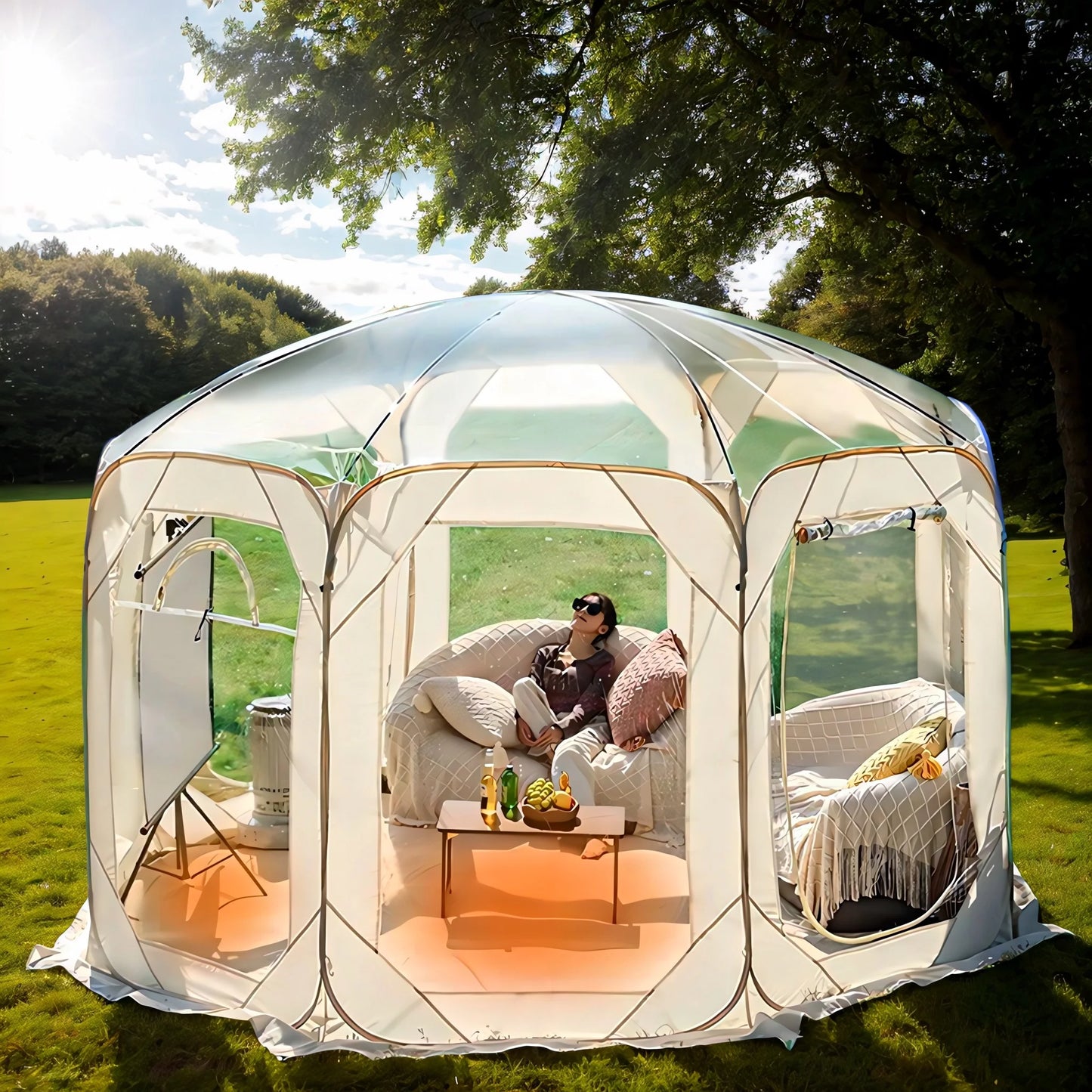 Outdoor Transparent Bubble Tent Portable Waterproof Camping Shelter