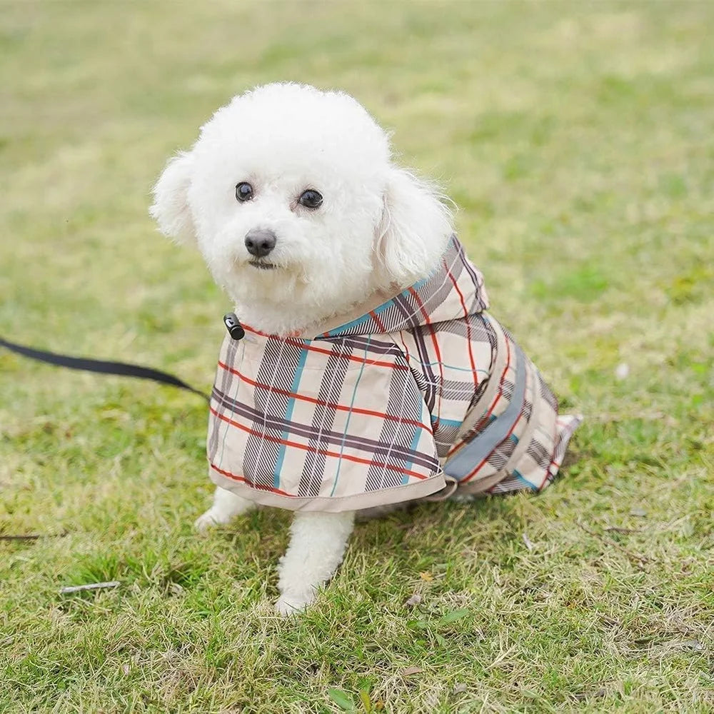 Waterproof Hooded Dog Raincoat for Large Breeds