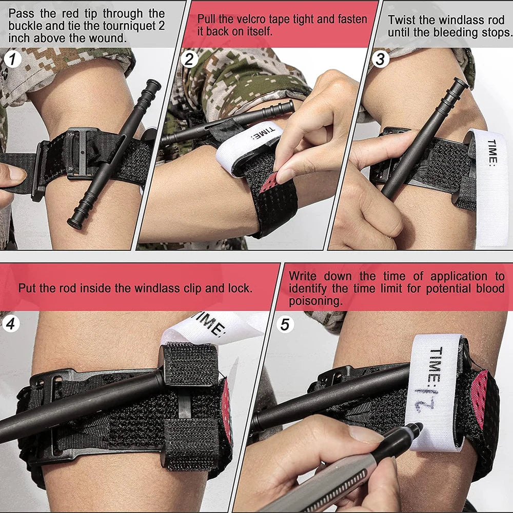 5/10/25 Pcs Emergency Medical Tourniquet with Quick and Slow Release for First Aid and Outdoor Use