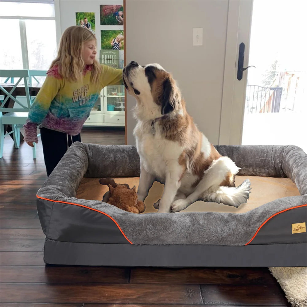 Jumbo Orthopedic Memory Foam Dog Sofa with Removable Cover