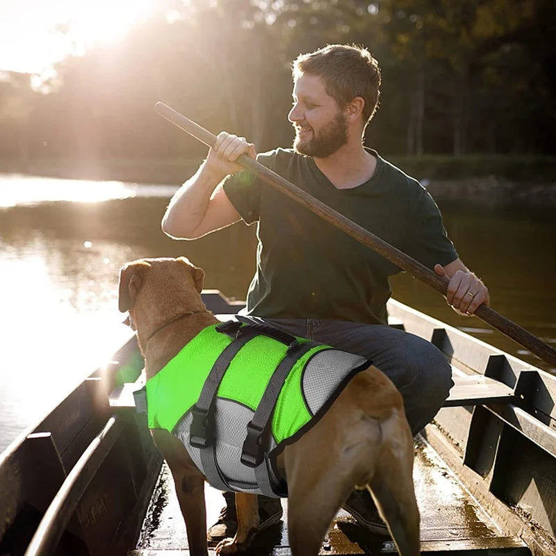 Adjustable Dog Life Vest with Rescue Handle