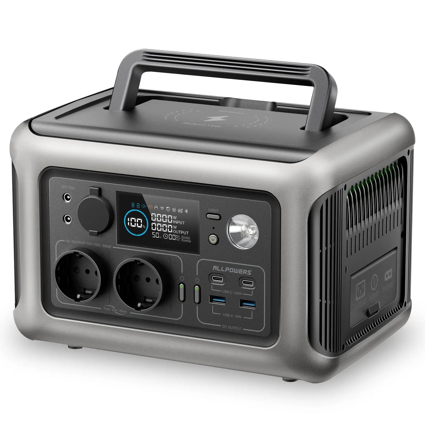 R600 Portable Power Station 600W for Camping and Backup