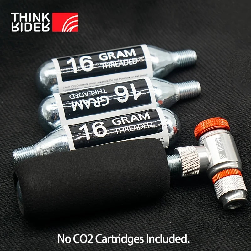 ThinkRider Mini CO2 Bike Pump Inflator with Presta and Schrader Adapter