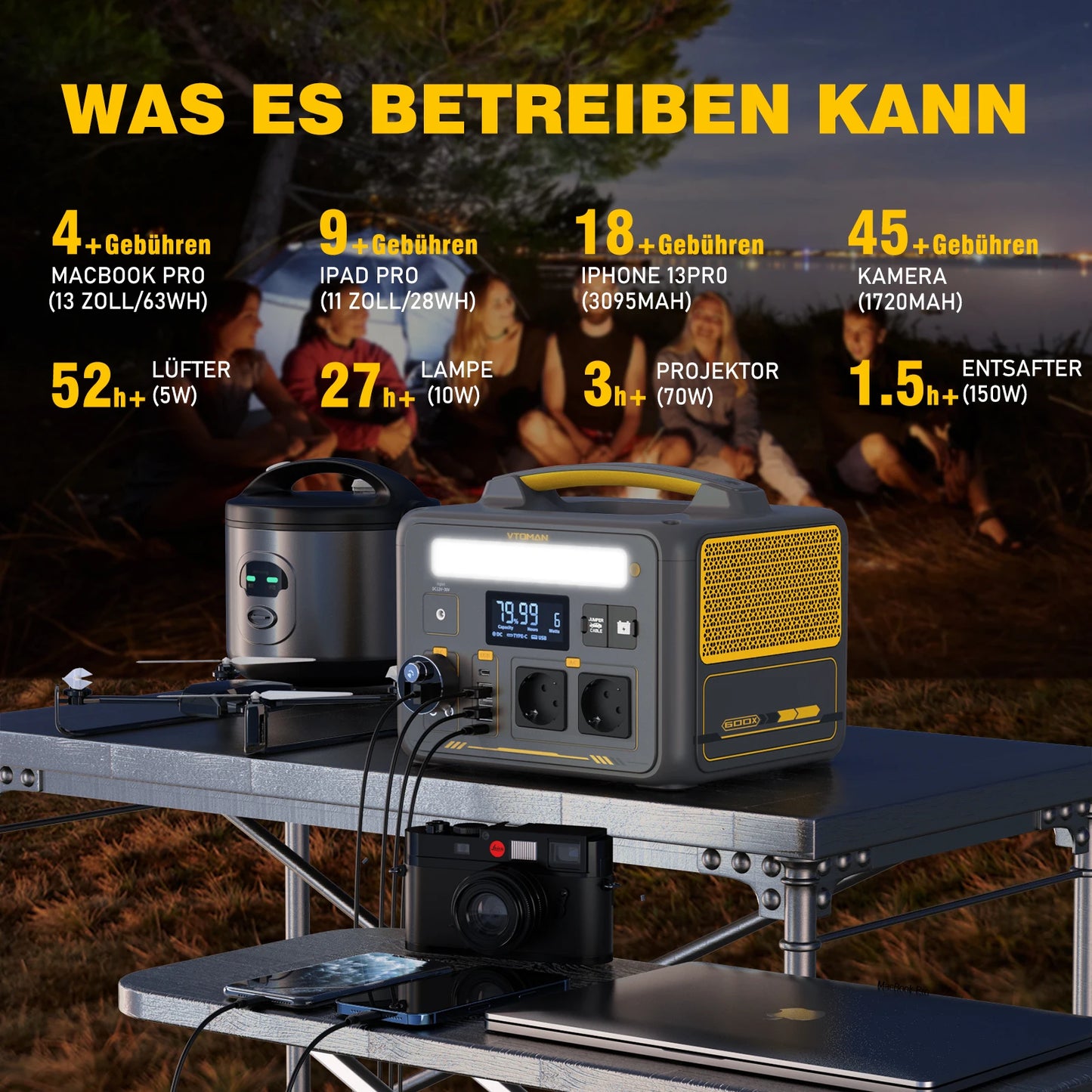 VTOMAN Jump 600X Portable Power Station 299Wh