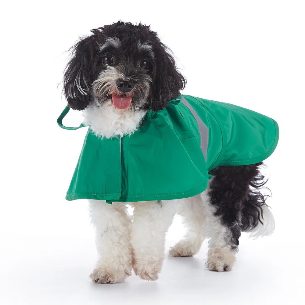 Reflective Waterproof Hooded Dog Raincoat for Large Dogs