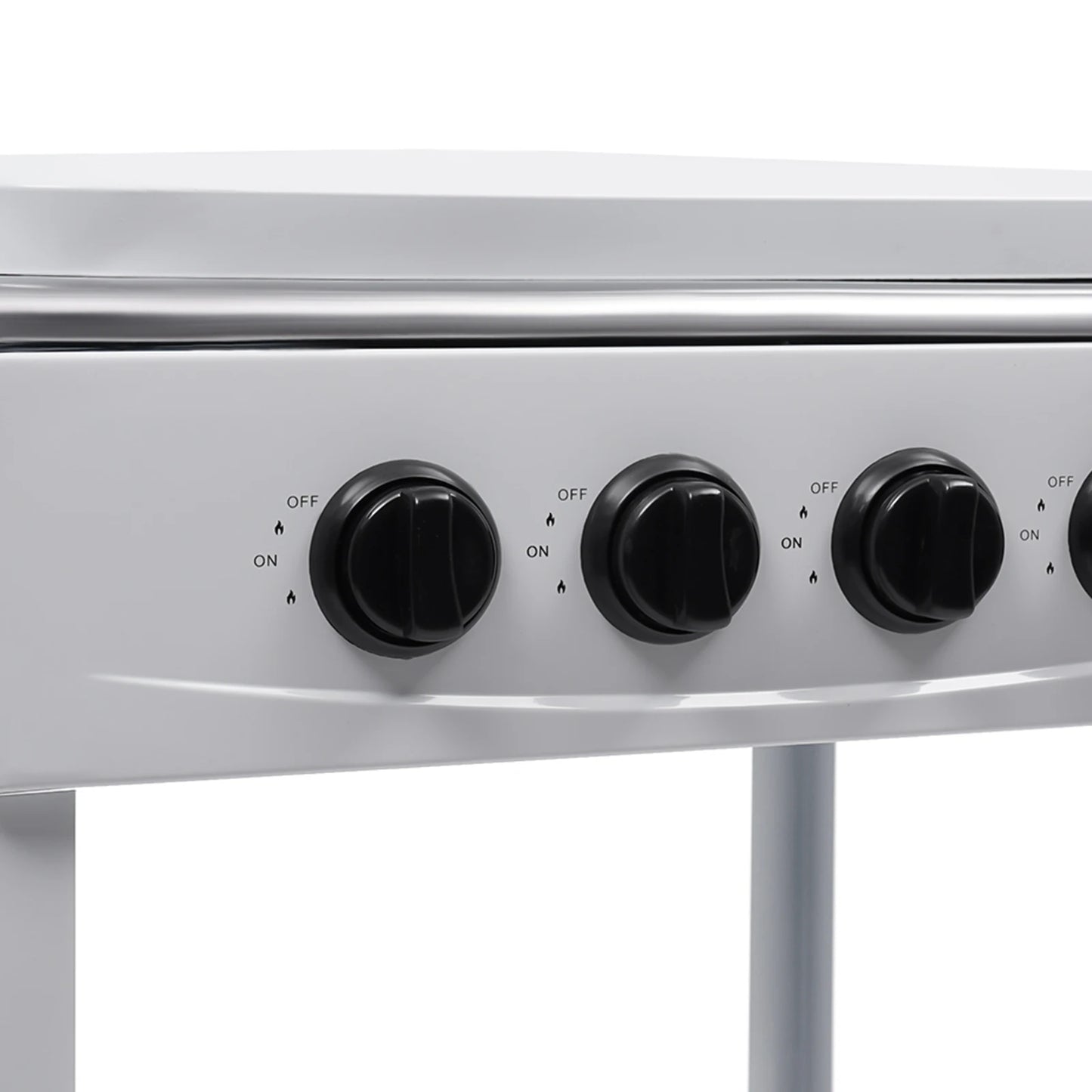 Portable Four Burner Gas Stove with Storage Rack
