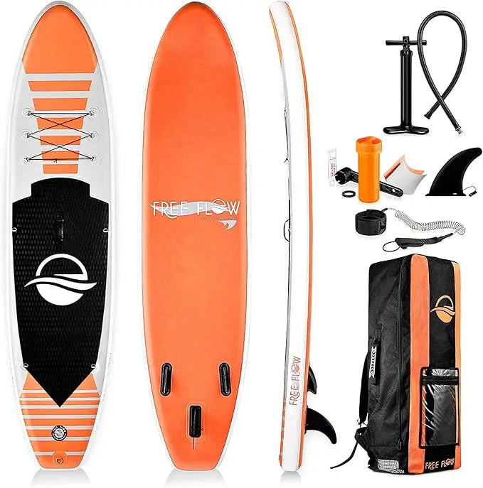 SereneLife Inflatable Stand Up Paddle Board with Paddle and Non Slip Deck