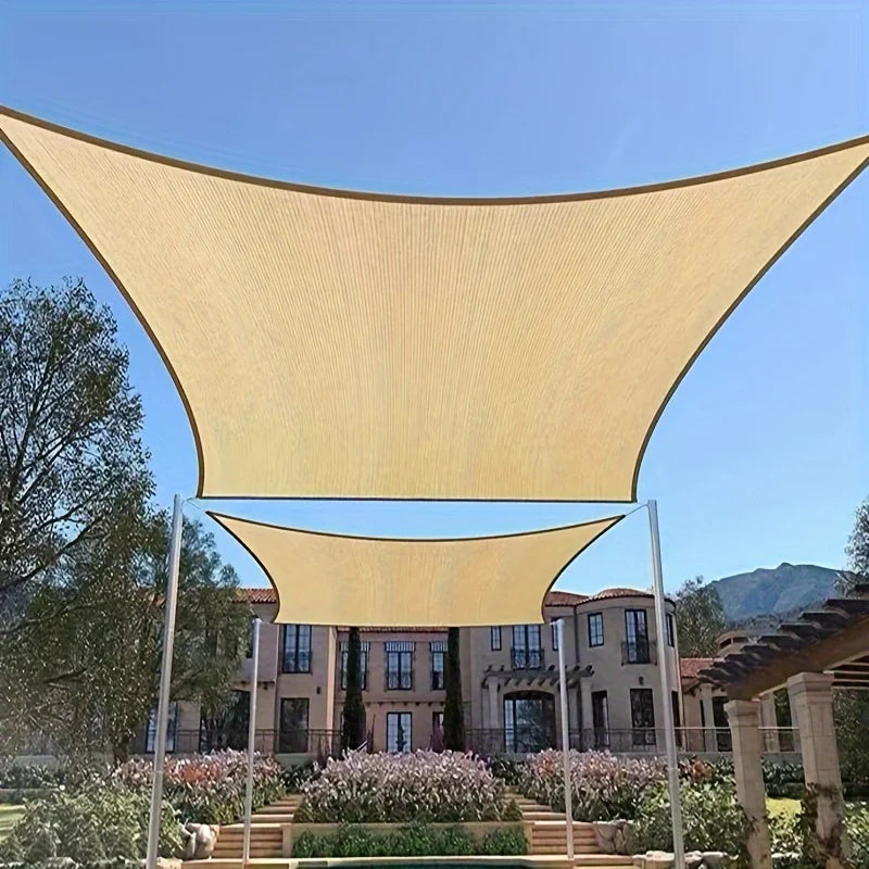Beige HDPE Privacy Sunshade Net with 90 Percent UV Block
