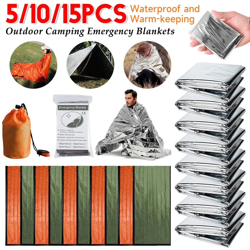 15/1PCS Waterproof Thermal Emergency Blanket 130x210cm