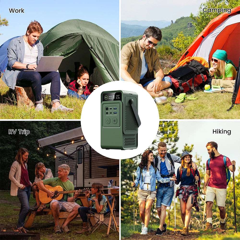 Ctolity AP200L 200W Portable Power Station 192Wh LiFePO4 Battery with LED Light