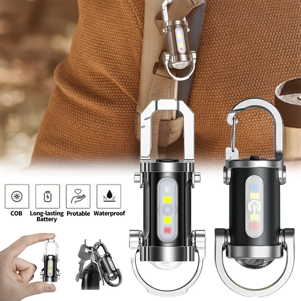 USB Rechargeable Ultralight Pocket Lamp for Outdoor, Multifunctional Portable Torch