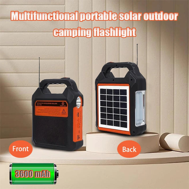 Portable Solar Camping Lantern with Radio 3600mAh