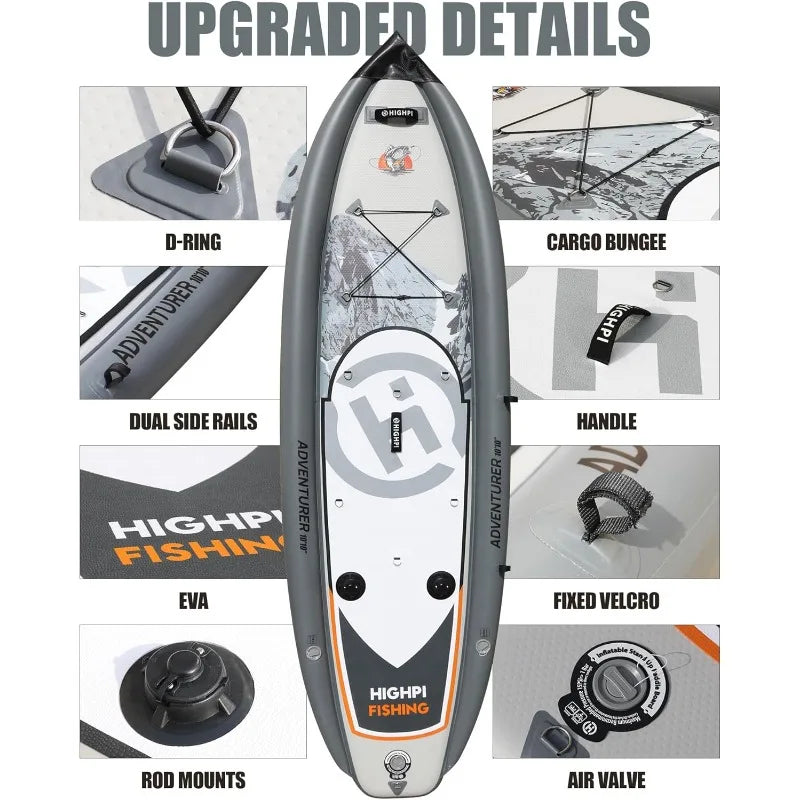 11ft Inflatable Stand Up Paddle Board with Accessories and Non Slip Deck