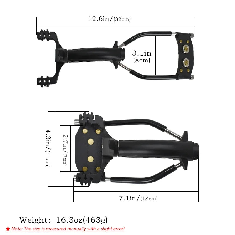 Professional High Power Metal Hunting Slingshot with Hand Guard Black and Gold