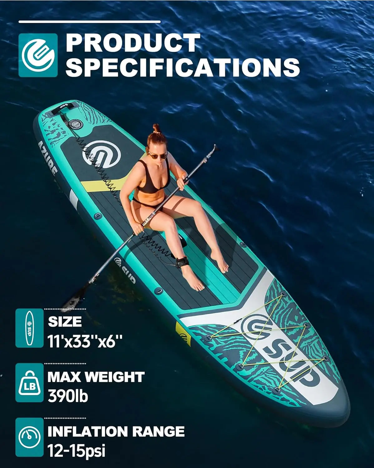 Stable Inflatable Stand Up Paddle Board with Seat for Adults
