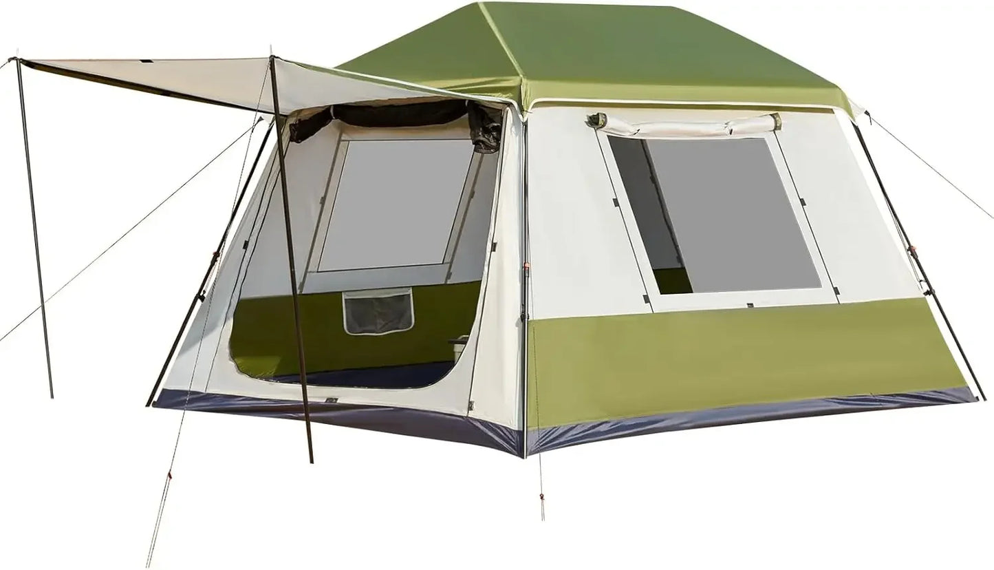 Instant Cabin Tent 4/6/8/10 People, Family Large Camping Tent, with Rainfly & Waterproof Portable with Carry Bag