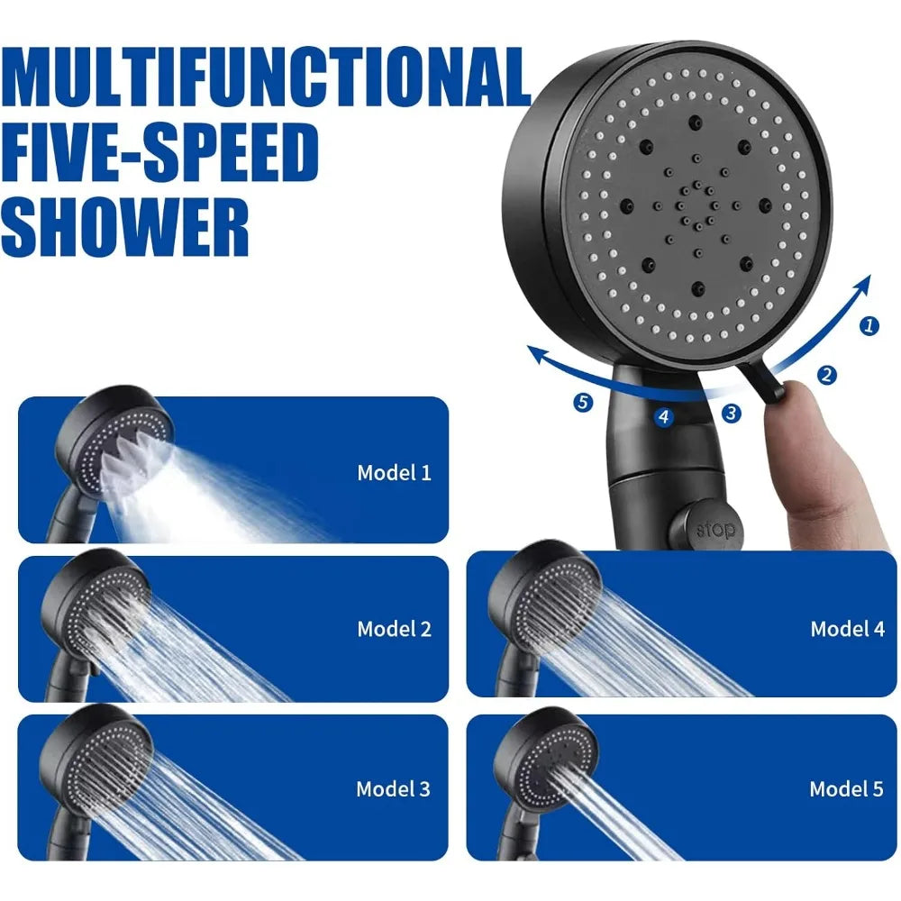 Portable Outdoor Gas Water Heater with Digital Display, Instant Hot Water