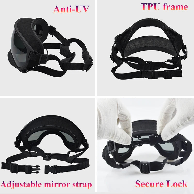Dog Goggles Adjustable UV Protection for Travel