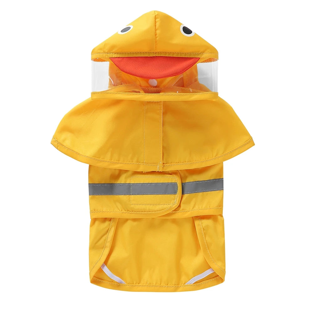 Reflective Waterproof Hooded Dog Raincoat for Large Dogs