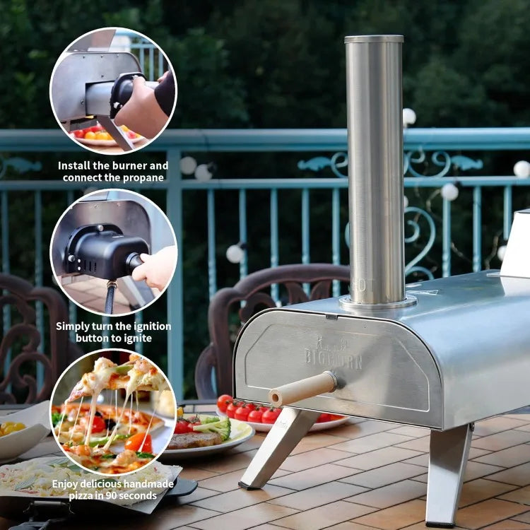 12 Inch Portable Multi Fuel Outdoor Pizza Oven