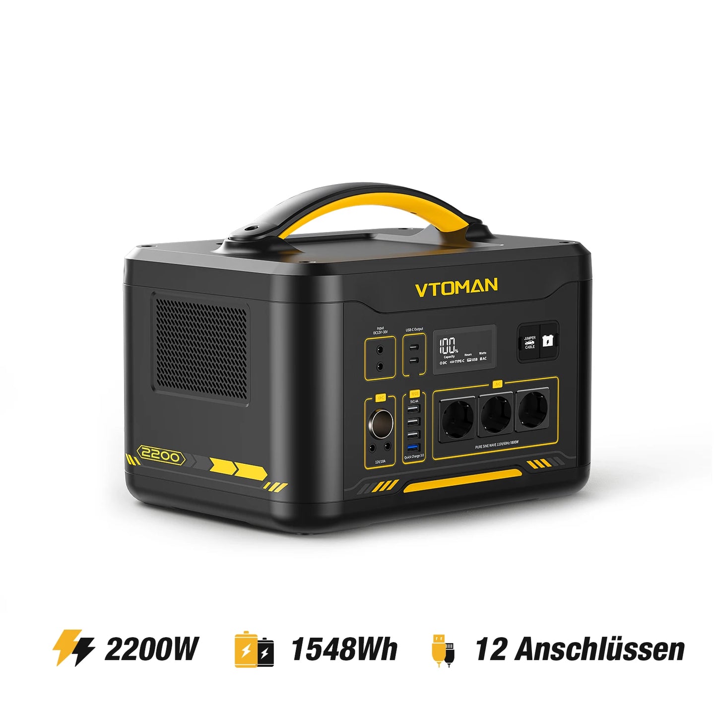 VTOMAN JUMP 1800 Portable Power Station Solar Generator LiFePO4