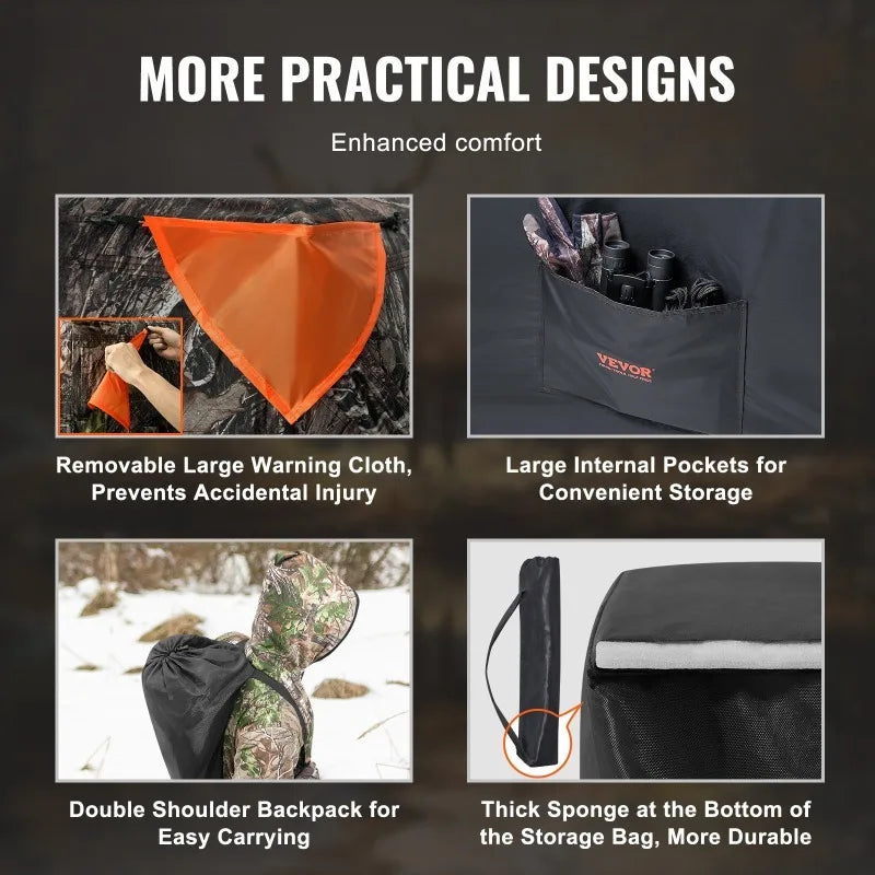 270 Degree See Through Hunting Blind for 1 to 2 People