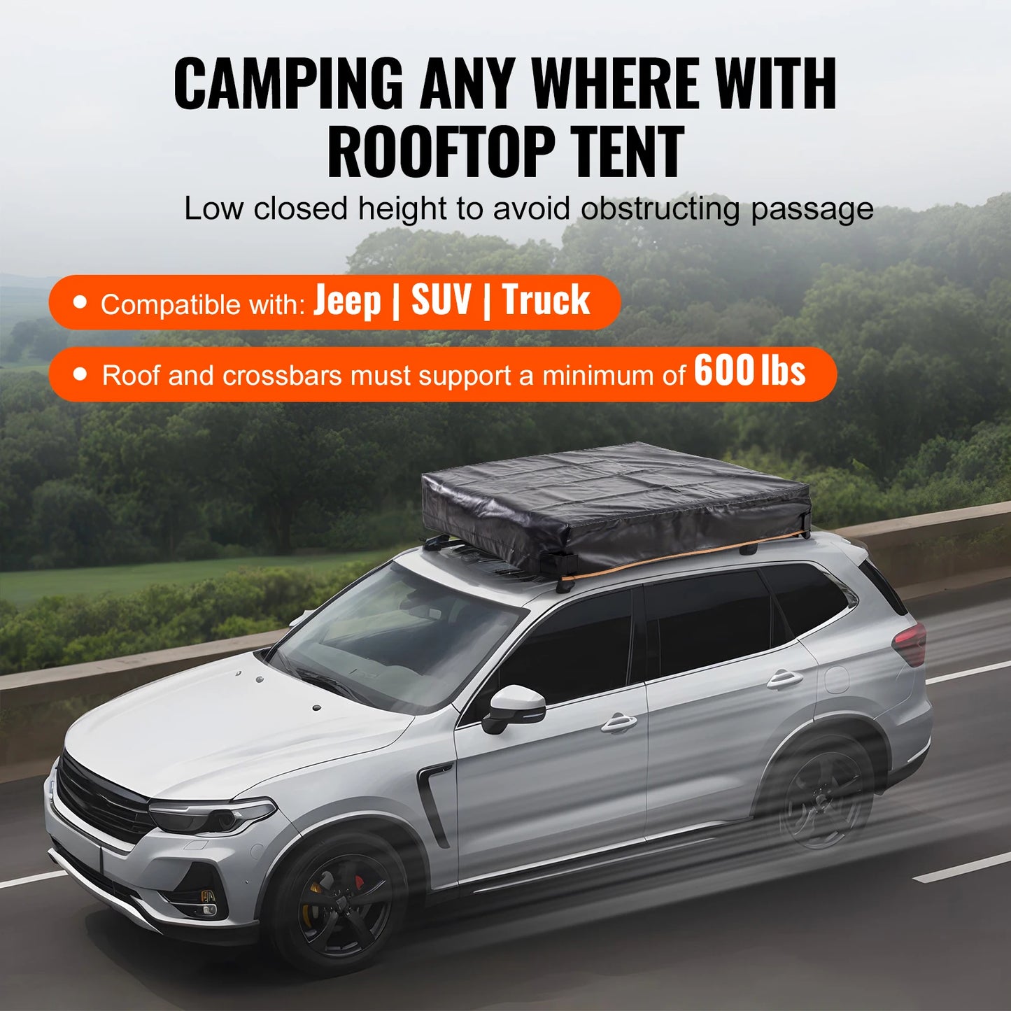Folding Hardshell Rooftop Tent with Ladder and Mattress