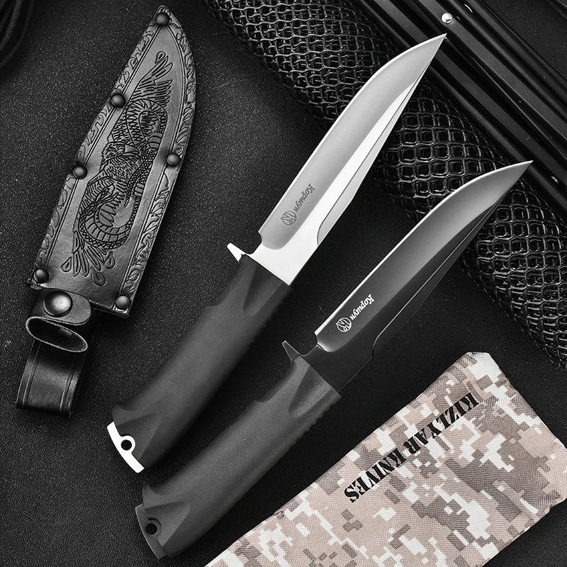 Beige or Black Knife for Hunting, Hiking and Exploration