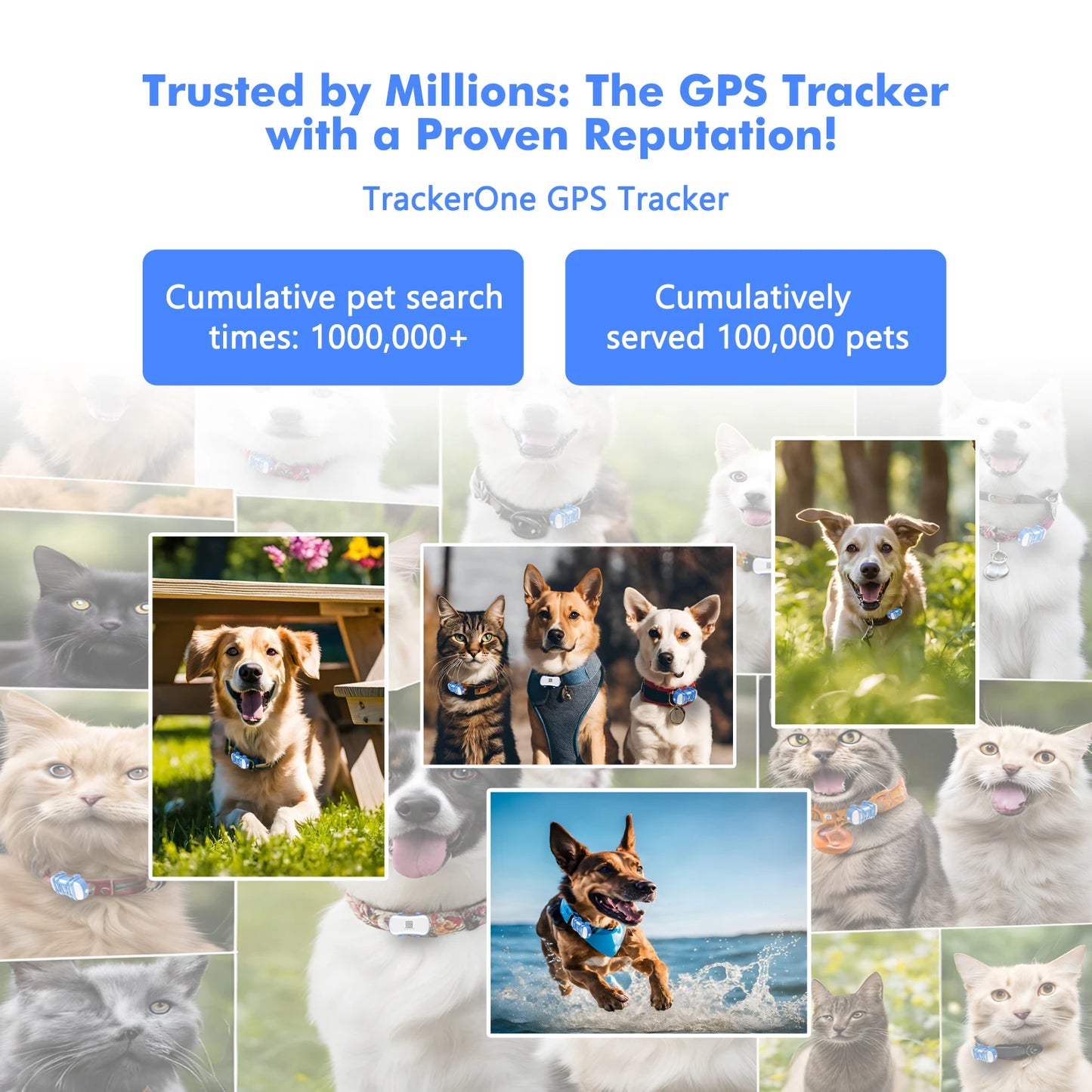 Waterproof 4G Pet GPS Tracker with Sound and Light