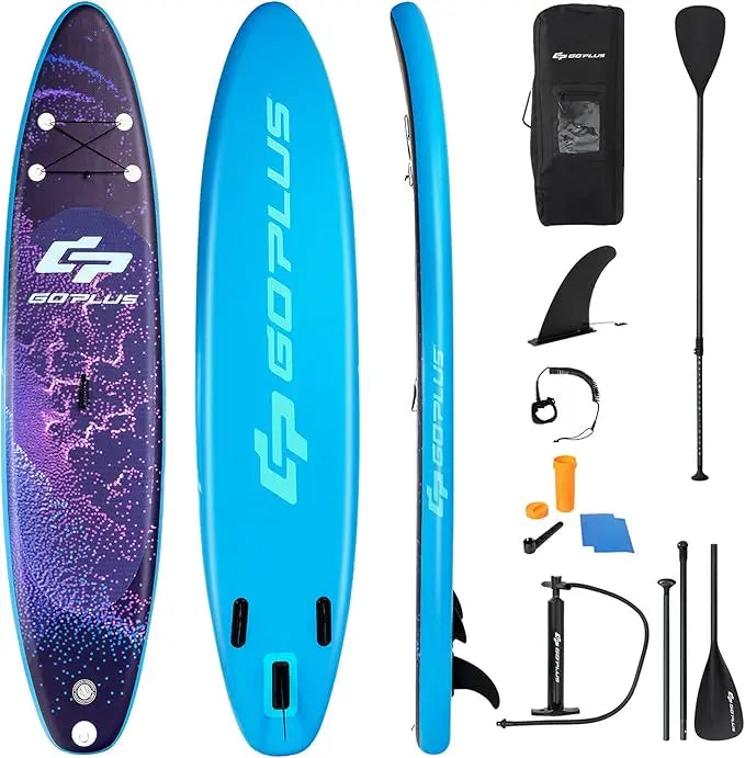 Goplus Inflatable Stand Up Paddle Board with Accessories and Adjustable Paddle