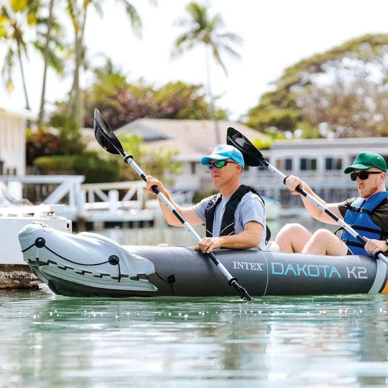 2 Person Inflatable Kayak Set with Oars and Pump