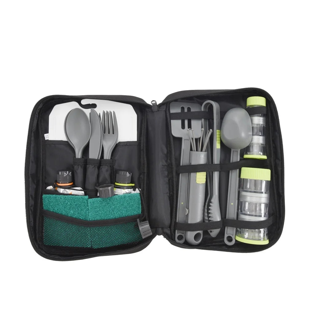 24 Piece Portable Camping Kitchen Utensil Set with Travel Bag