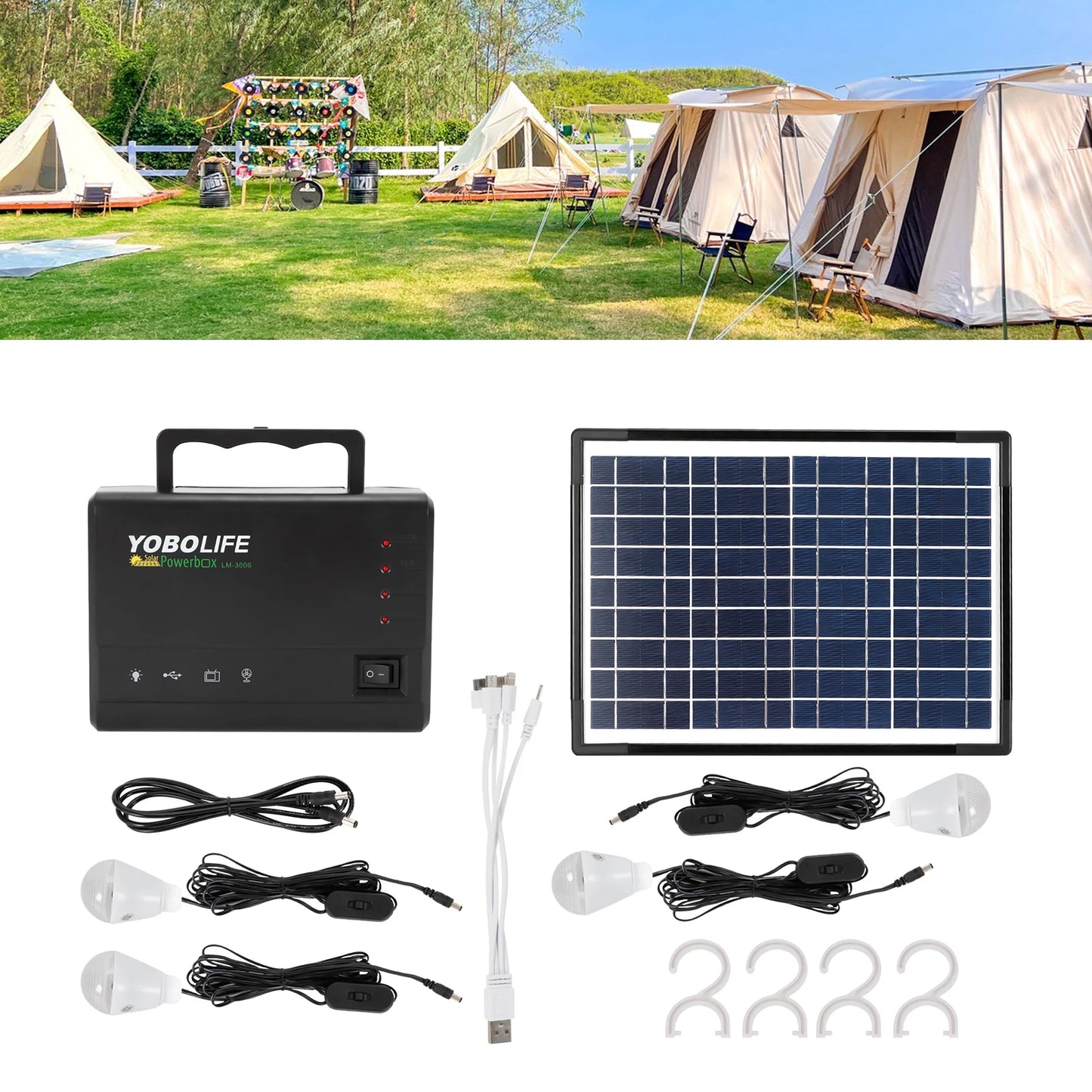 Portable Solar Generator with Panel and Power Inverter