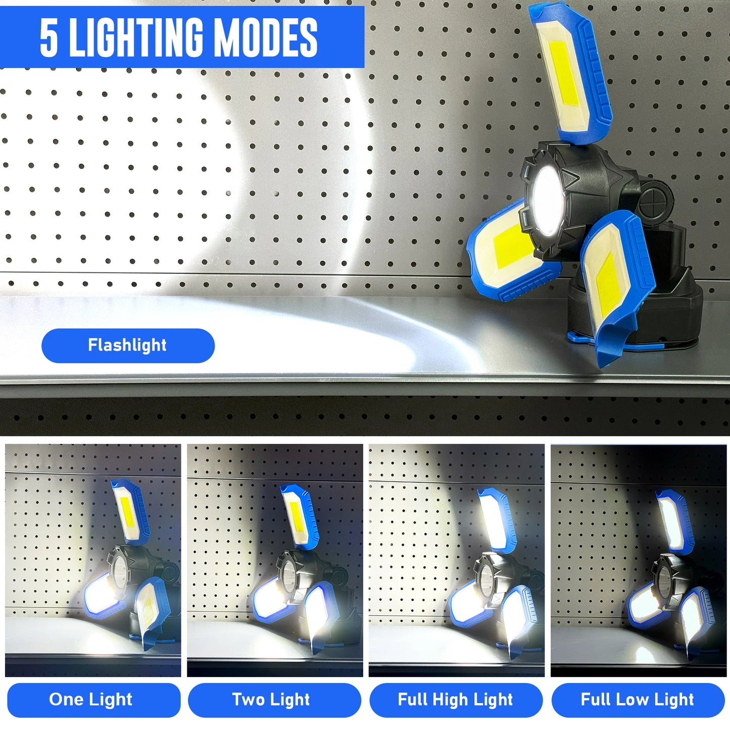 Rechargeable Magnetic LED Camping Work Light 4000 Lumens