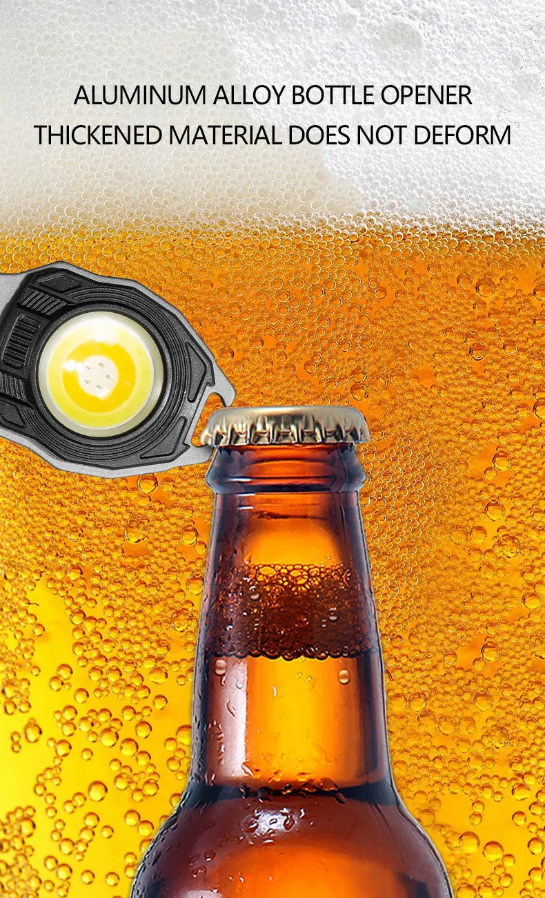 Multi-Functional Keychain Flashlight with Bottle Opener & Emergency Whistle