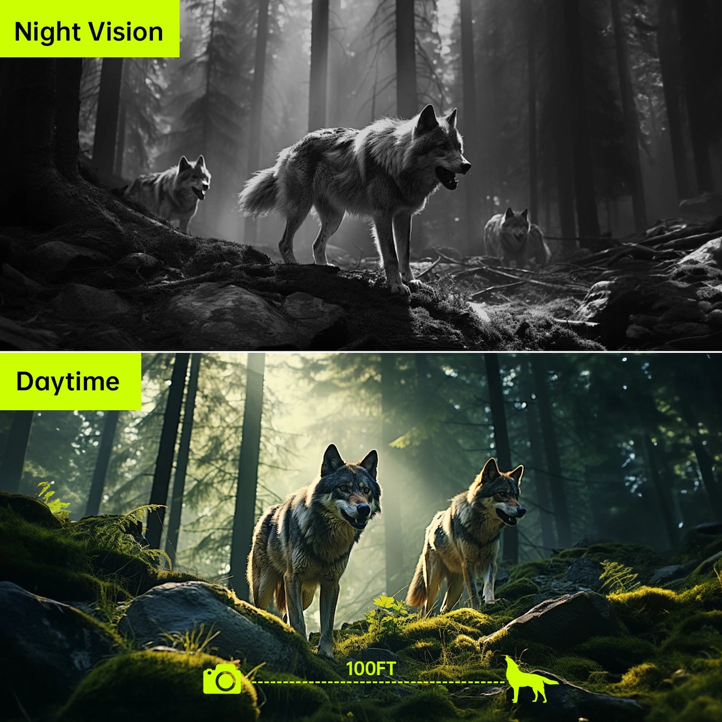 4K Solar Trail Camera, 64MP Trail Camera with Night Vision 0.2s Trigger Motion Activated, Game Camera with 130°