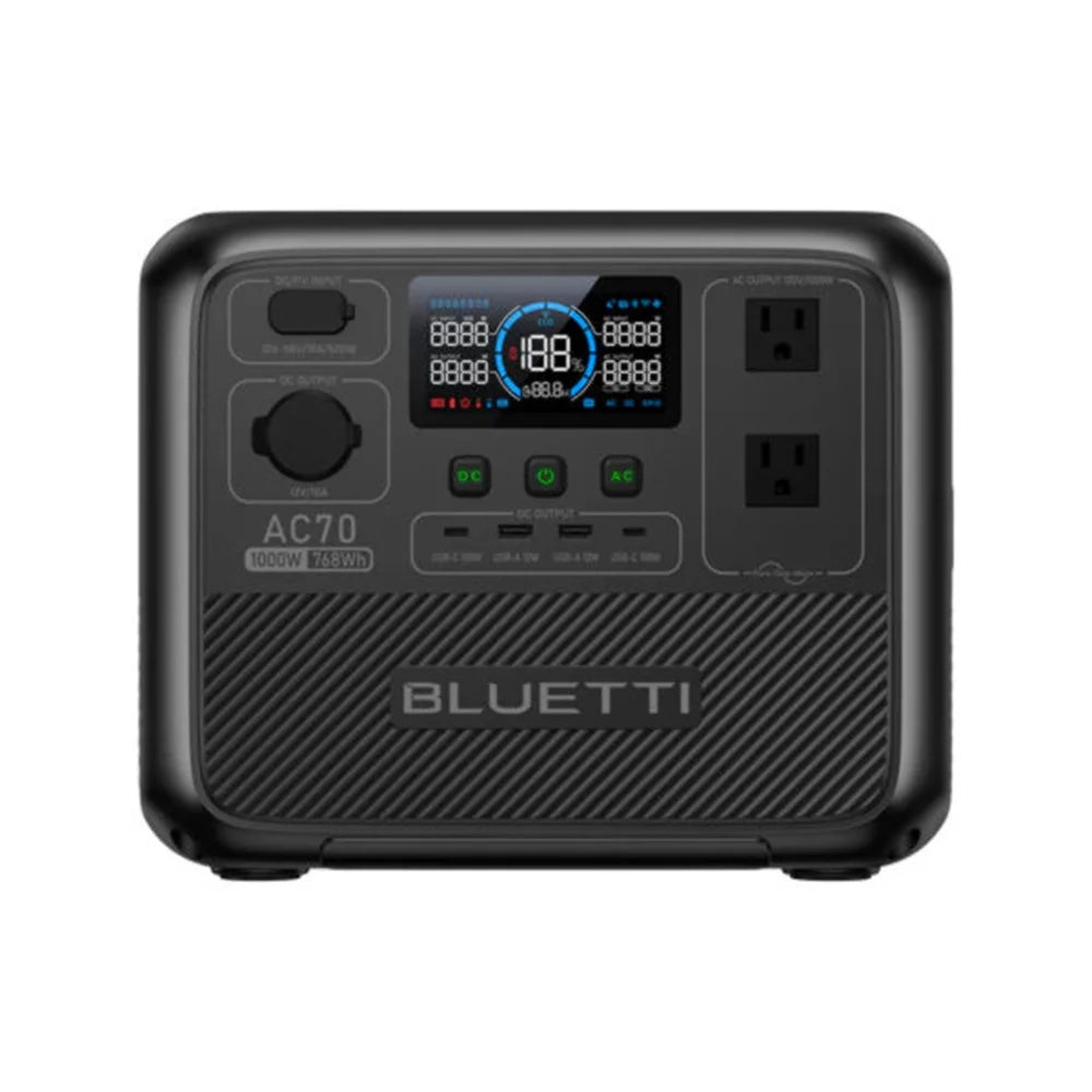 BLUETTI AC70 Portable Power Station with Solar Panel US Plug