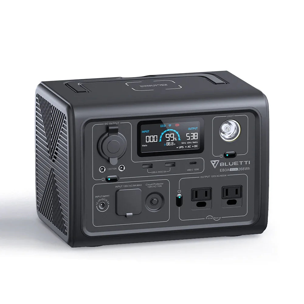 Bluetti EB3A Portable Power Station 268Wh 600W