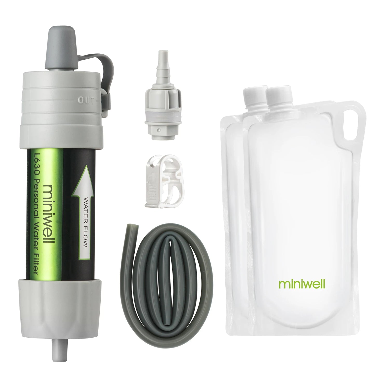 Miniwell Personal Water Filter Straw for Camping and Survival
