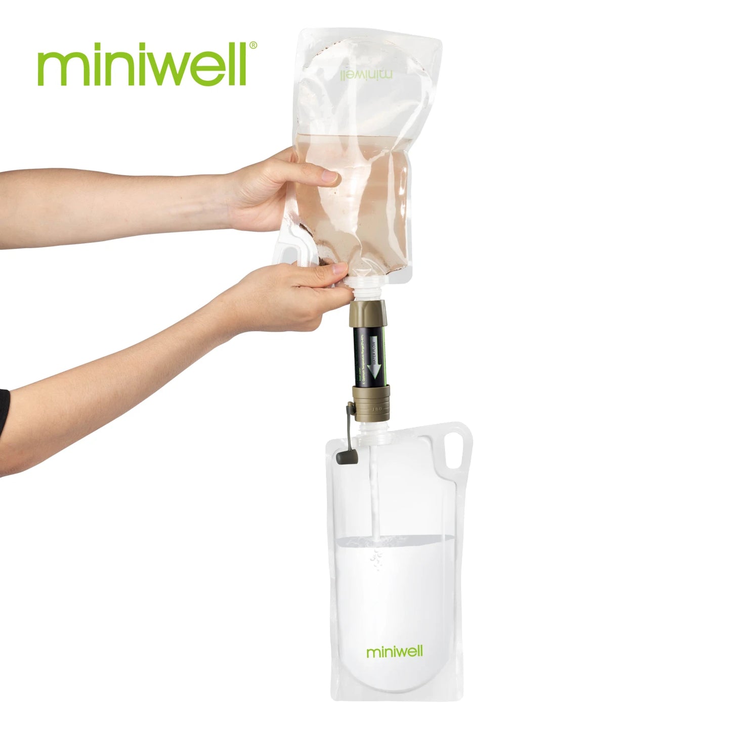 Miniwell Personal Water Filter Straw for Camping and Survival