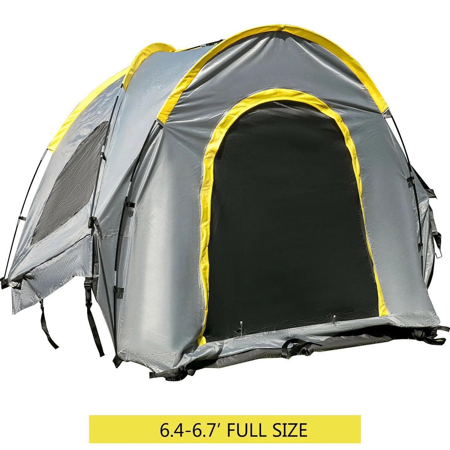 Truck Tent 6.4'-6.7’ Truck Bed Tent Full-Size Pickup Tent Waterproof Truck Camper, 2 Mesh Windows