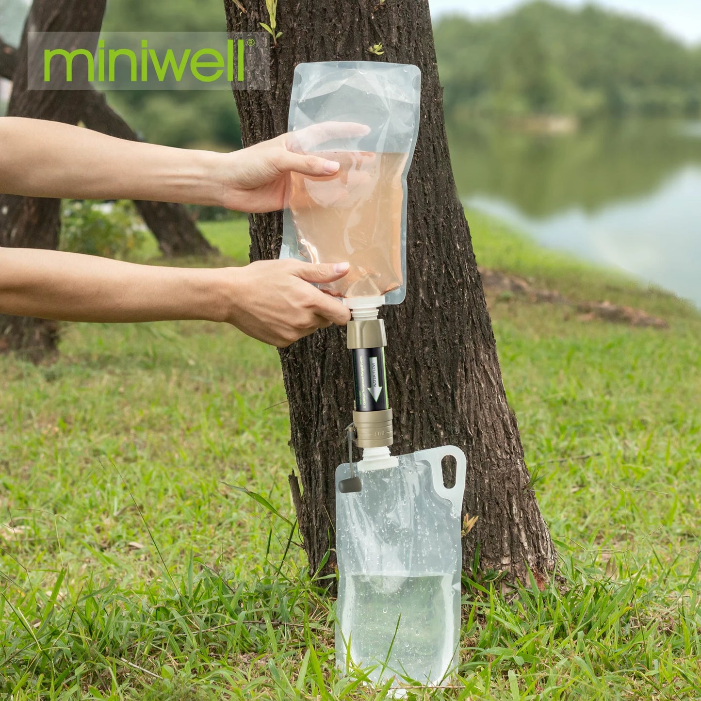 Miniwell Personal Water Filter Straw for Camping and Survival